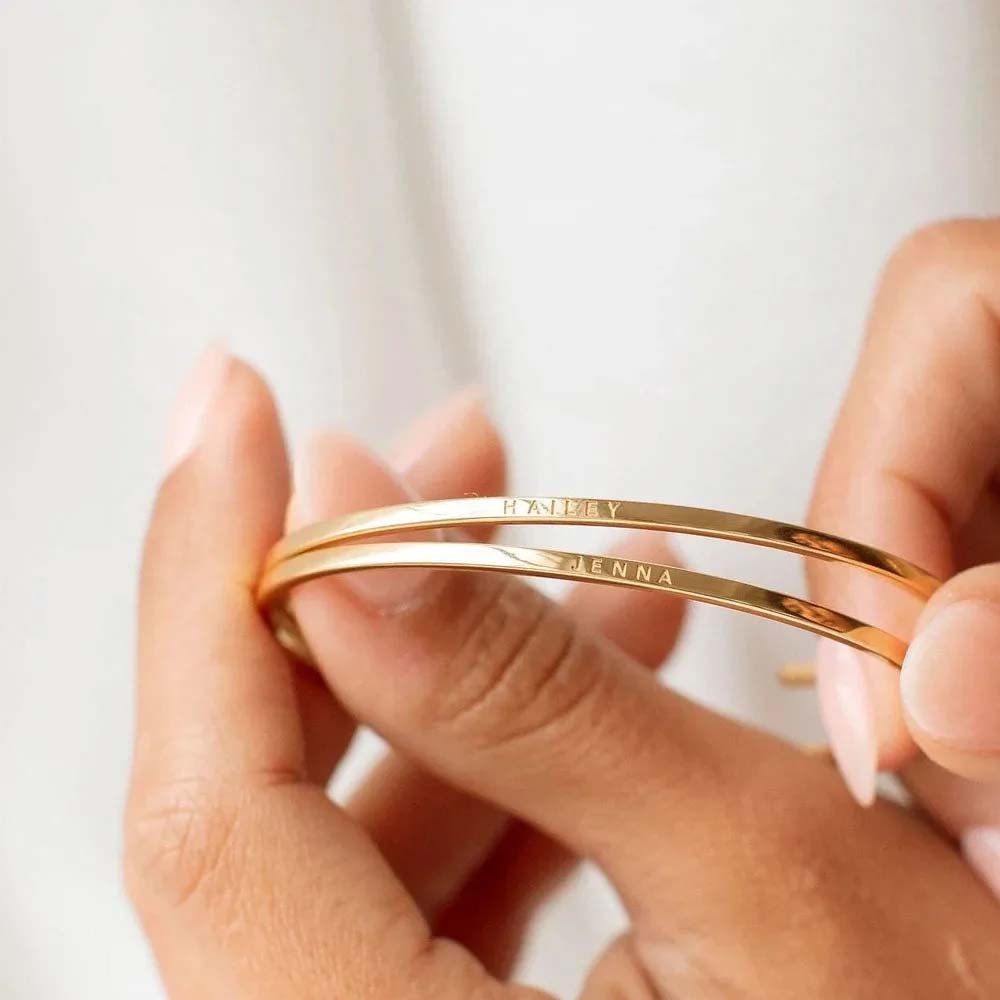 Paar graveren naam tekst aange - Coordinates Bracelet recensie en prijs