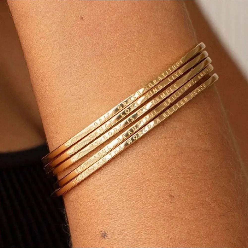 Paar graveren naam tekst aange - Coordinates Bracelet recensie en prijs