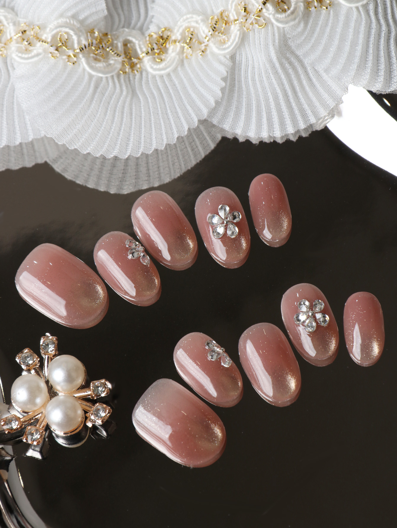 10 stuks opzetnagels korte kat - Pressed Flower Art recensie en prijs